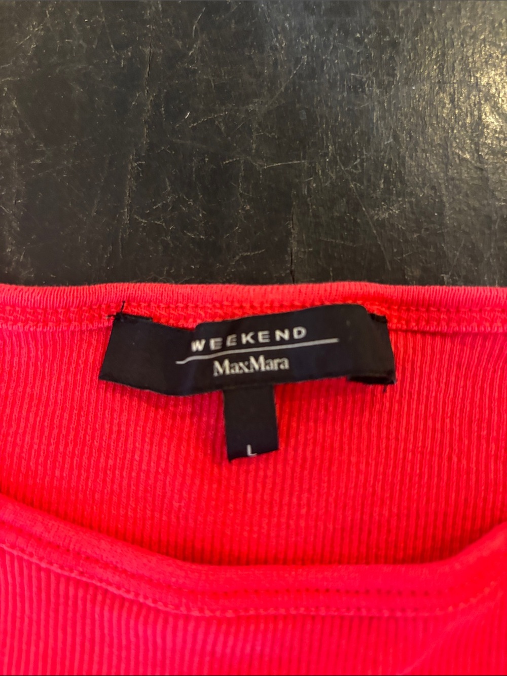 Weekend Max Mara Vibrant Red Ribbed Camisole - Picture 2 of 2